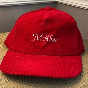Vintage Red McAbee Corduroy Cap